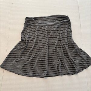 Merona Charcoal and Black Striped Skater Skirt